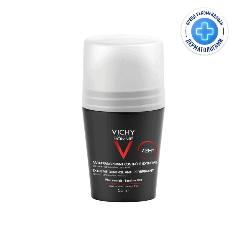 Vichy Homme Дезодорант-антиперспирант против избыточного потоотделения 72 ч 50 мл