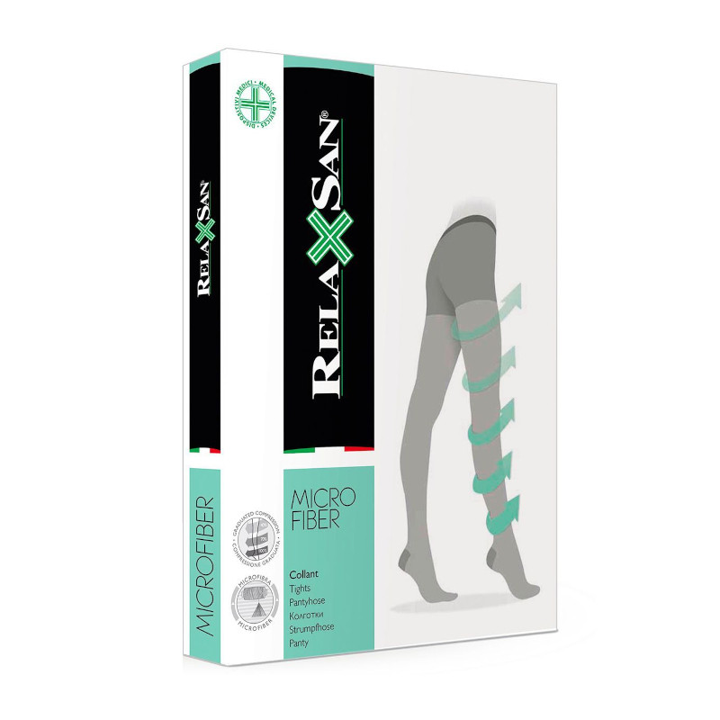 Relaxsan MicroFiber Колготки компрессионные Collant профилактические 70 den размер 4 Черные