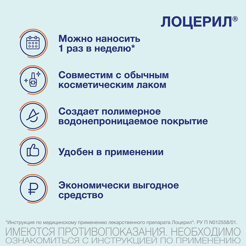 Лоцерил 5% лак для ногтей против грибка 5 мл