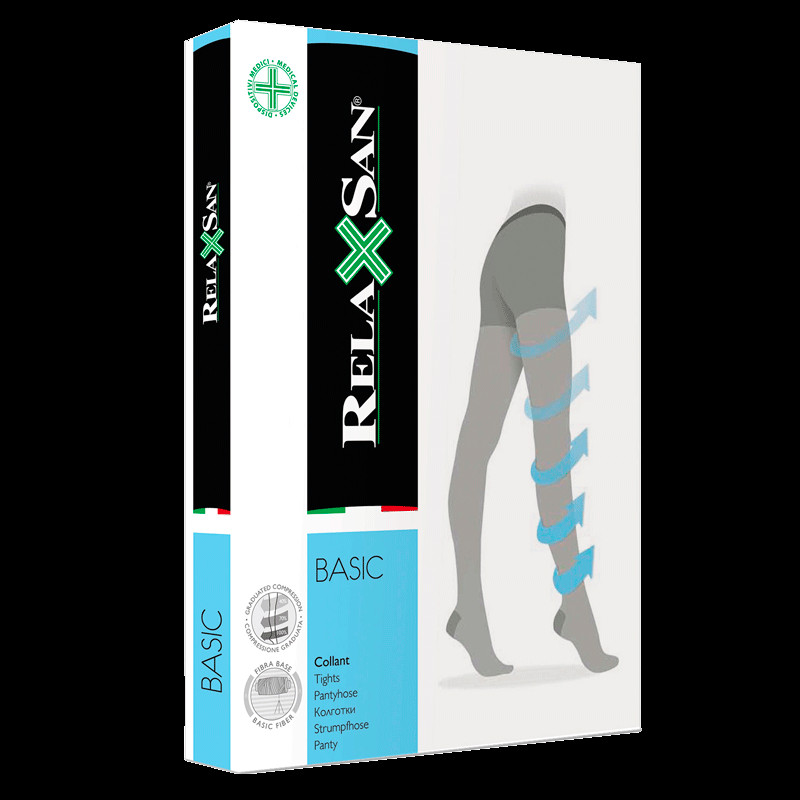 Relaxsan Basic Колготки компрессионные Collant Plus 2 класс компрессии 140 den размер 4 Телесные
