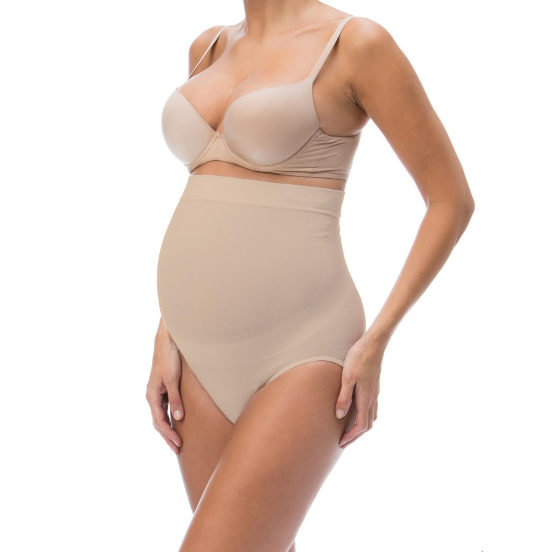RelaxMaternity Бандаж-трусики дородовый с хлопком размер S Бежевый