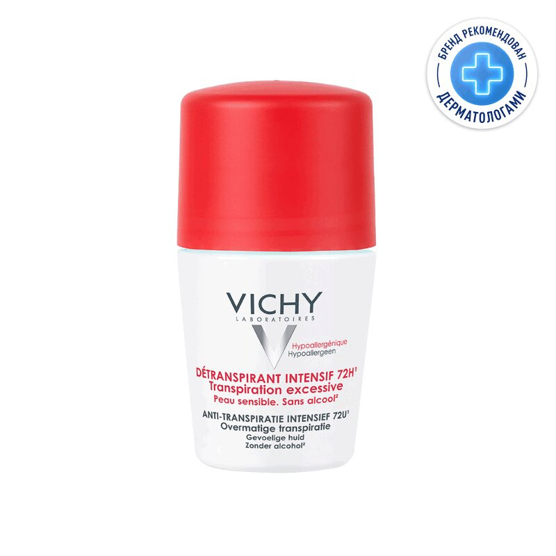 Vichy Дезодорант-антиперспирант шариковый анти-стресс защита 72 ч 50 мл
