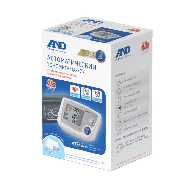 AND Тонометр UA-777 автомат с адаптером 1 шт Эй энд Ди | Купить по цене ...